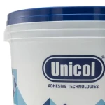 نمای نزدیک از سطل ۲۰ کیلویی چسب گرانول نوارلبه گرماذوب دما بالا UNICOL مدل ۶۶۹ thumb